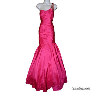 Glam Magenta Mermaid Bubble Dress Mori Lee Sz 6
